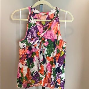 Silk floral tank